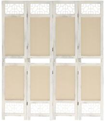 vidaXL 4 paneles krémszínű szövetparaván 140 x 165 cm (338559)