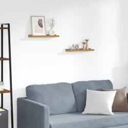 vidaXL Falpolc polcokkal tárolóval 2 pcs Bézs 40 x 9 x 3 cm Faanyag (42020031)