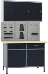 vidaXL munkapad három fali panellel és egy szekrénnyel (3053438)