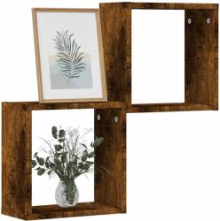 vidaXL 2 db füstös tölgy színű fali kockapolc 30 x 15 x 30 cm (815879)