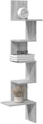 vidaXL szürke sonoma szerelt fa fali sarokpolc 32x32x127, 5 cm (860522)