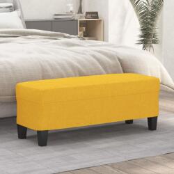 vidaXL világossárga szövet pad 100 x 35 x 41 cm (349456)