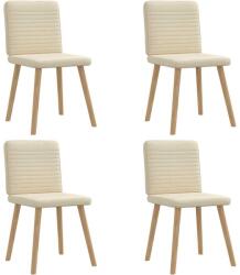 vidaXL 4 db krémszínű szövet étkezőszék (3315251)