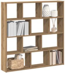 vidaXL kézműves tölgy színű fali kockapolc 12 rekeszes színű (860012)