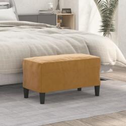 vidaXL barna bársony pad 70x35x41 cm (349404)