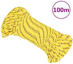 vidaXL sárga polipropilén hajókötél 3 mm 100 m (152589)