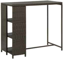 vidaXL barna polyrattan kerti tárolóláda 120 x 60 x 110 cm (313475)