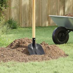 vidaXL Lapát Fej Fekete 34, 5 x 24 cm Porszórt acél (42019406)