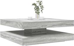 vidaXL szürke sonoma dohányzóasztal 360 fokban forgatható 90x90x34, 5cm (3321356)