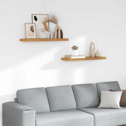 vidaXL Falpolc Falra szerelhető 2 pcs Bézs 90 x 23, 5 x 4 cm Faanyag (42019996)