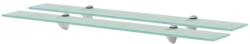 vidaXL 2 db lebegő üvegpolc 80 x 10 cm 8 mm (3051499)