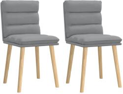 vidaXL 2 db világosszürke szövet étkezőszék (4101293)