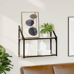 vidaXL Falpolc polcokkal kézműves tölgy 60 x 21 x 51 cm Faanyag (883514)