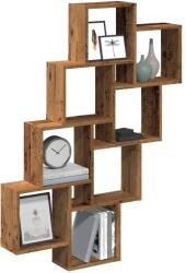 vidaXL antik fa színű szerelt fa fali kocka polcok 90x15x119, 5 cm (856596)