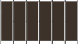 vidaXL barna 6 paneles paraván 300 x 180 cm (320728)