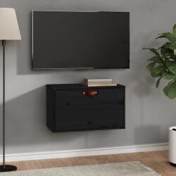 vidaXL fekete tömör fenyőfa faliszekrény 60 x 30 x 35 cm (818354)