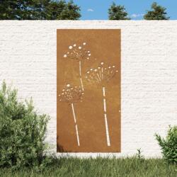 vidaXL virágmintás corten acél kerti faldísz 105 x 55 cm (824486)