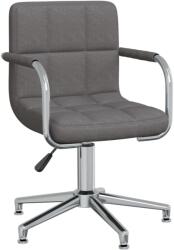 vidaXL sötétszürke szövetborítású forgó étkezőszék (3088063)