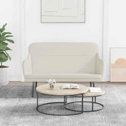 vidaXL krémszínű bársonypad 110 x 76 x 80 cm (351452)