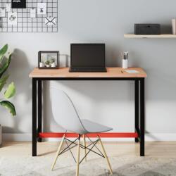 vidaXL tömör bükkfa és fém munkaasztallap 115 x 55 x 81, 5 cm (3188904)