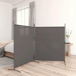 vidaXL 2 paneles antracitszürke szövet térelválasztó 348 x 180 cm (350276)