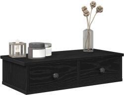 vidaXL Falipolc fiókokkal fekete 60x28x15 cm műszaki fa (859942)