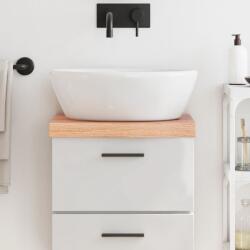 vidaXL világosbarna kezelt tömör fa fürdőszobai pult 40x30x(2-6) cm (3156091)