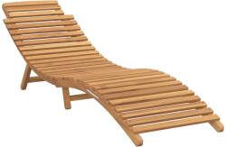 vidaXL Napozó Barna 198 x 55 x 58, 5 cm Tömör Teakfa (42008387)