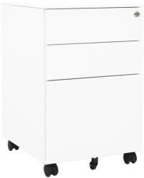 vidaXL fehér acél mobil iratszekrény 39 x 45 x 60 cm (335978)