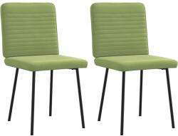 vidaXL 2 db világoszöld bársony étkezőszék (4101136)