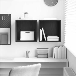 vidaXL Fali Szekrény 2 pcs Fekete tölgy 37 x 37 x 37 cm Faanyag (875077)