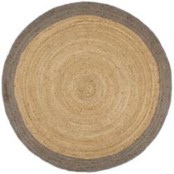 vidaXL szürke szélű kézzel font jutaszőnyeg 240 cm (343604)