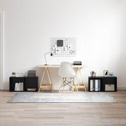 vidaXL TV szekrény garnitúra 2 pcs Fekete tölgy 72 x 35 x 36, 5 cm (3393559)