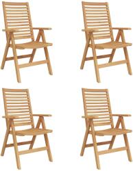 vidaXL Kerti Szék 4 pcs Barna 52 x 64.5 x 108 cm Tömör tíkfa (3376031)