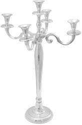 vidaXL Gyertyatartó Ezüst 39 x 39 x 60 cm Alumínium (42000155)