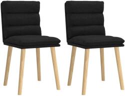 vidaXL 2 db fekete szövet étkezőszék (4101295)