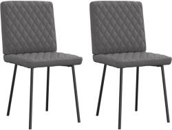 vidaXL 2 db szürke műbőr étkezőszék (4101115)