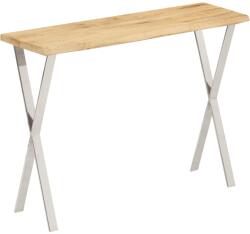 vidaXL tömör mangófa konzolasztal természetes éllel 105 x 33 x 76 cm (372764)