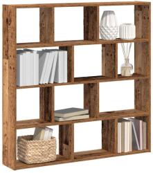vidaXL antik fa színű szerelt fa fali kockapolc 12 rekeszes színű (860011)