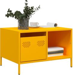 vidaXL mustársárga hidegen hengerelt acél dohányzóasztal (851283)