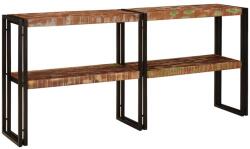 vidaXL Konzolasztal polcokkal Sokszínű Szilárd Újrahasznosított Fa (4104741)