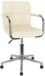 vidaXL krémszínű szövetborítású forgó étkezőszék (3088157)
