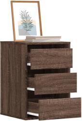 vidaXL barna tölgy színű szerelt fa fiókos sarokszekrény 40x41x58 cm (852840)