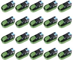 vidaXL 20 db zöld racsnis rögzítő heveder 800 daN 6 m (148895)