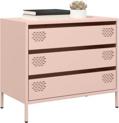 vidaXL rózsaszín hidegen hengerelt acél tálalószekrény 68x39x58, 5 cm (851293)