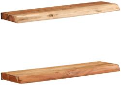 vidaXL 2 darab tömör akácfa fali polc 60x20x3, 5 cm (373625)