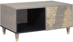 vidaXL Dohányzóasztal Szürke 80 x 50 x 40 cm Tömör Mangófát (4018776)