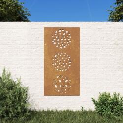 vidaXL levélmintás corten acél kerti faldísz 105 x 55 cm (824494)