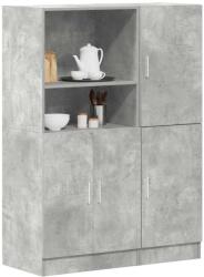 vidaXL 2 részes betonszürke szerelt fa konyhaszekrény garnitúra (3324145)