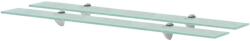 vidaXL 2 db lebegő üvegpolc 90 x 20 cm 8 mm (3051524)